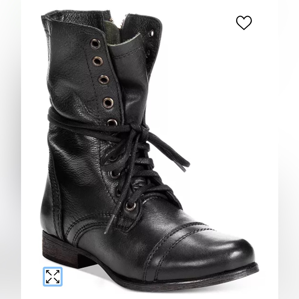 Steve Madden Black Leather Moto Boots